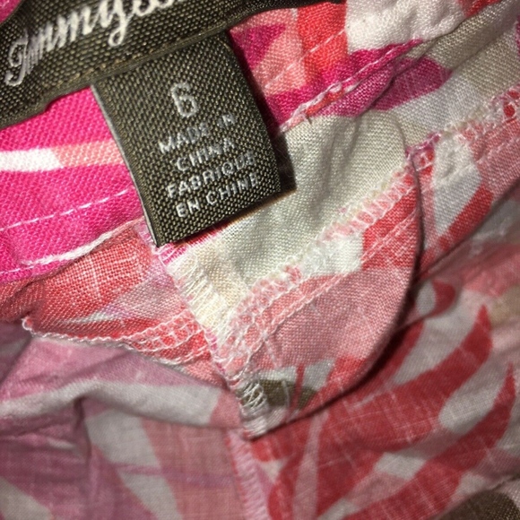 Tommy Bahama Pink Print 100% Linen 6 - Picture 3 of 6